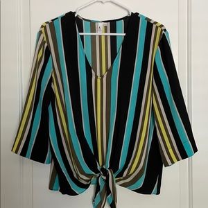 Striped Work Blouse
